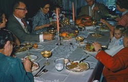 My first Thanksgiving with Mom's parents, who I called Boo( with the handlebar mustache) and Dot( McPherson) They lived close by and we spent lots of time at there roomy victorian in Cranford.